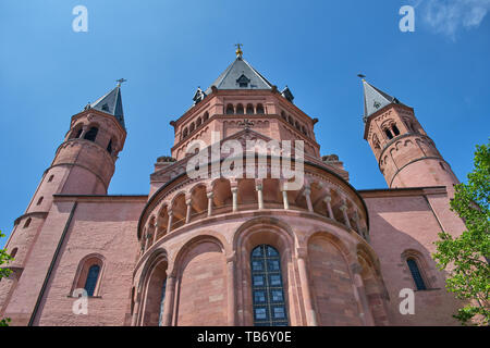 Une partie de la cathédrale Saint-Martin de Mayence, Dom, Allemagne Banque D'Images