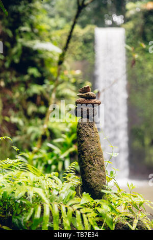 Voir à Tibumana cascade à Bali, Indonésie Banque D'Images