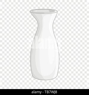 Vase blanc, icône de style cartoon Illustration de Vecteur