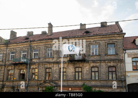 Vilnius, Lituanie. Mai 2019. L'Etat libre de Uzupio drapeaux Banque D'Images