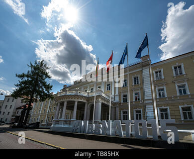 Vilnius, Lituanie. Mai 2019. Une vue de la façade du ministère de la Défense nationale de Lituanie building Banque D'Images