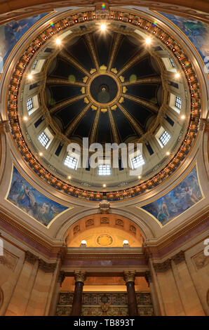 Vue de l'intérieur de Minnesota State Capitol's dome.Saint Paul.Minnesota.USA Banque D'Images