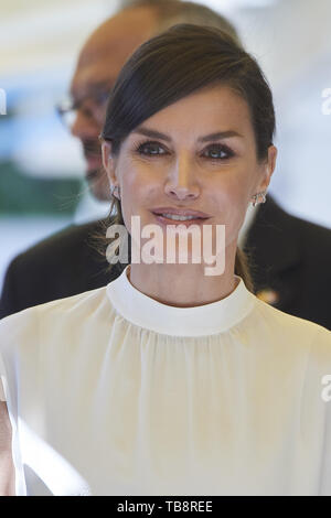 31 mai 2019, Madrid, Espagne : Reine Letizia d'Espagne assiste à l'ouverture de la Foire du livre de Madrid à Parque del Retiro à Madrid, Espagne. Crédit : Jack Abuin/ZUMA/Alamy Fil Live News Banque D'Images