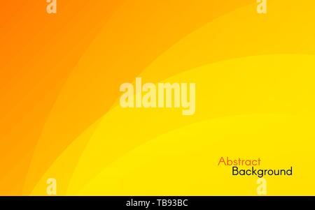 Fond orange. Abstract sunny design. Les vagues jaunes et orange. Toile de fond lumineux, affiche, bannière web. Vector illustration. Illustration de Vecteur