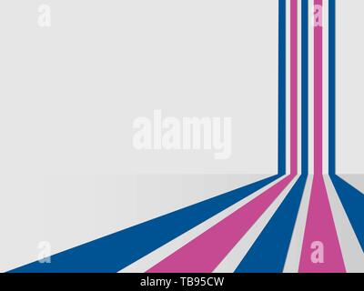 Des lignes droites de couleur isolé sur gris. Abstract background Illustration de Vecteur