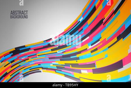 Coloré dynamique. Résumé fond pour le web, l'ancienne bannière. Color design moderne. Vector illustration. Illustration de Vecteur