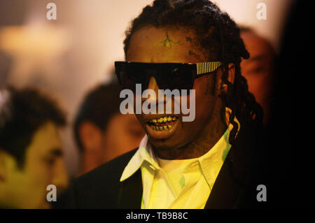 La star du rap Lil Wayne sur l'ensemble de sa musique vidéo 'Prom Queen' à la Birmingham High School‎ à Van Nuys, CA le 13 février 2009. Banque D'Images