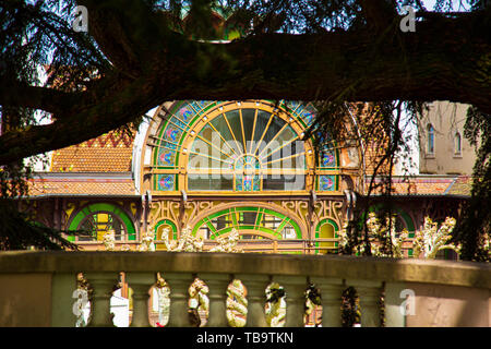 Pompe Art nouveau chambre d'eau minérale à Evian-les-Bains ville de France Banque D'Images