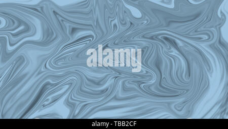 Bleu pastel abstrait fond liquide tourbillonnant avec des mouvements fluides et des vagues douces comme de l'eau. Belle illustration graphique dans un liquide bleu pastel swir Banque D'Images