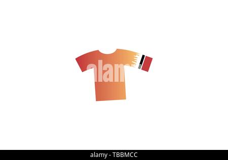 Creative T-shirt Sérigraphie Symbole logo Vector illustration Illustration de Vecteur