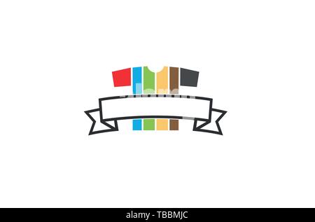 Creative T-shirt Sérigraphie Symbole logo Vector illustration Illustration de Vecteur