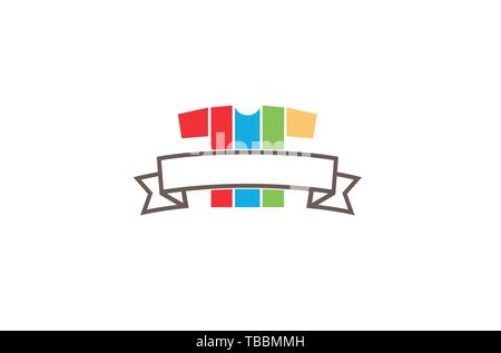 Creative T-shirt Sérigraphie Symbole logo Vector illustration Illustration de Vecteur