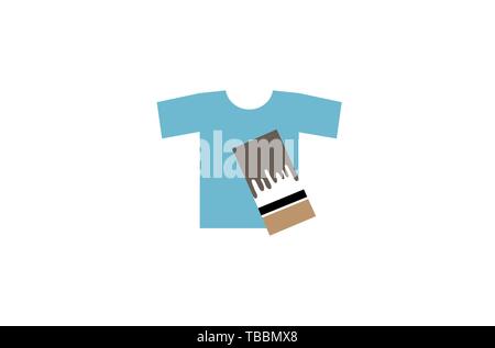 Creative T-shirt Sérigraphie Symbole logo Vector illustration Illustration de Vecteur