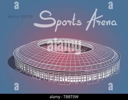 Sports Arena. Vecteur croquis dessinés à la main, Illustration de Vecteur