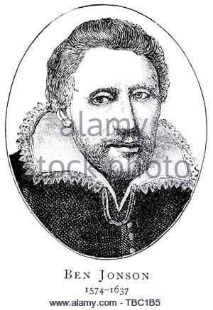 Ben Jonson, portrait 1572 - 1637 était un dramaturge, poète, acteur et critique littéraire Banque D'Images
