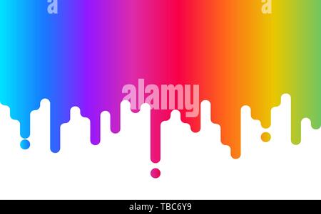Des gouttes de peinture. Fond arc-en-ciel. Résumé toile colorée sur blanc. Color Design pour site web, carte de visite. Vector illustration. Illustration de Vecteur