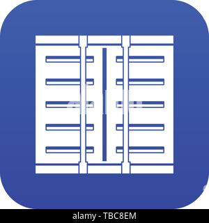 L'icône de jalousie bleu numérique Illustration de Vecteur