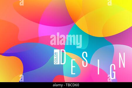 Des formes colorées. Résumé fond lumineux. Éléments de couleur en plastique. Design tendance pour la bannière, affiche, flyer carte. Abstrait toile moderne. Il vecteur Illustration de Vecteur