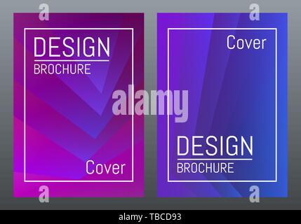 Conception de la couverture à la mode. Modèle de style futuriste pour magazine, brochure, dépliant, site web. Color concept moderne Vector illustration. Illustration de Vecteur