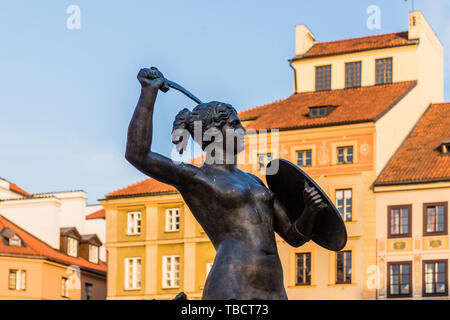 Une vue typique de la vieille ville de Varsovie Pologne Banque D'Images