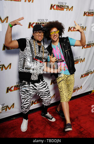 LMFAO arrive à 102.7 KIIS-FM's Wango Tango 2009 à l'Amphithéâtre Verizon Wireless le 9 mai 2009 à Irvine. Banque D'Images