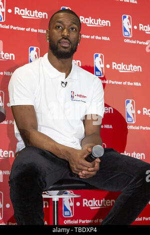 Tokyo, Japon. 31 mai, 2019. Joueur américain de basket-ball de Kemba Walker assiste à un événement médiatique après avoir pris part à la Finale NBA 2019 partie visualisation à Shibuya hébergé par Rakuten plat. Credit : Rodrigo Reyes Marin/ZUMA/Alamy Fil Live News Banque D'Images