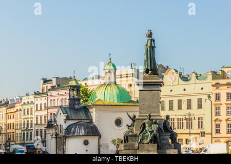 La place de la vieille ville médiévale de Cracovie Banque D'Images