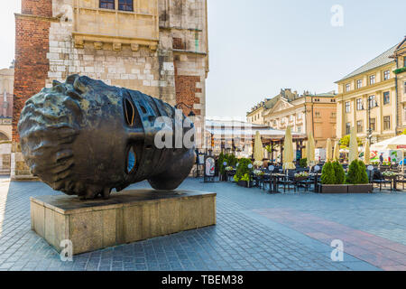 La place de la vieille ville médiévale de Cracovie Banque D'Images