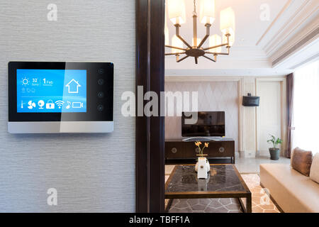 Digitalscreen dans smart home Banque D'Images