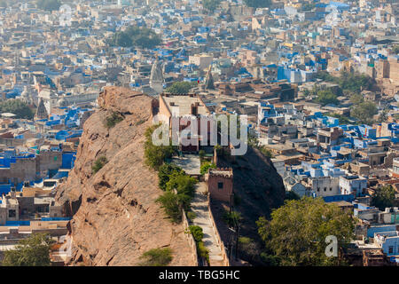 Jodhpur ville vue de Mehrangarh Fort Banque D'Images