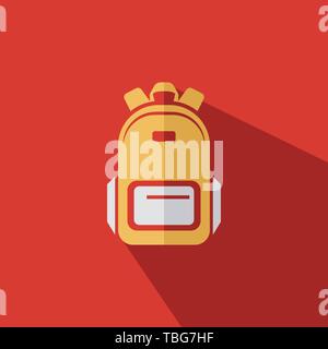 Icône - Sac à dos sac à dos pour l'école télévision icône - vector illustration Illustration de Vecteur