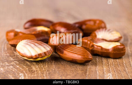 Bonbons de chocolat en forme de fruits de mer Banque D'Images