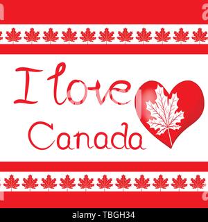 Éléments de conception pour la fête du Canada 1er juillet. Vector Illustration de Vecteur
