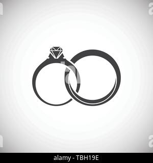 Anneau de mariage icône sur arrière-plan de conception graphique et web. Simple illustration. Concept Internet symbole de bouton site web ou application mobile. Illustration de Vecteur