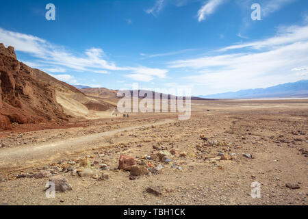 Golden Canyon Trailhead à côté de Badwater Road à Death Valley National Park. La Californie, USA Banque D'Images