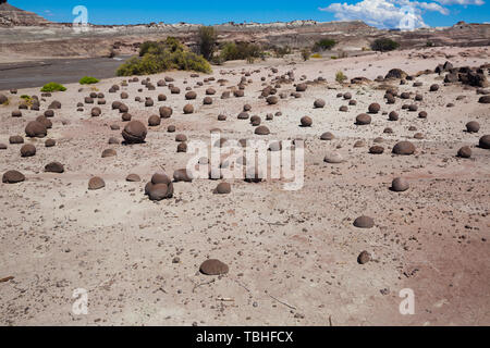 Formations de pierres dans le parc provincial Ischigualasto de désert, au nord-ouest de l'Argentine, Patagonie Banque D'Images