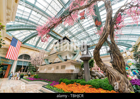 Las Vegas, APR 28 : Spécial Printemps japonais afficher en Bellagio Conservatory & Botanical Gardens on APR 28, 2019 à Las Vegas, Nevada Banque D'Images