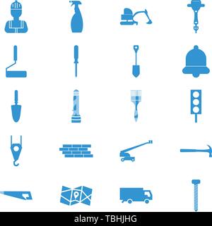 Ensemble d'icônes de la construction - le symbole de la construction - Vector Illustration de Vecteur