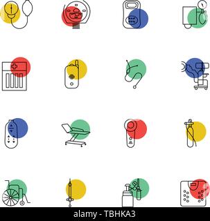 Medical Icons set - style linéaire vector - Vector Illustration de Vecteur