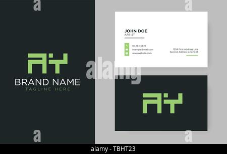 Lettre Premium logo AY avec un élégant modèle de l'identité d'entreprise Illustration de Vecteur