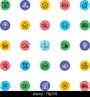 Real estate icons set - Vector Illustration de Vecteur