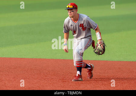 Louisville, Kentucky, USA. 31 mai, 2019. L'UIC Sean Dee lors d'une régionale de Baseball NCAA à Jim Patterson Stadium à Louisville, KY. Kevin Schultz/CSM/Alamy Live News Banque D'Images