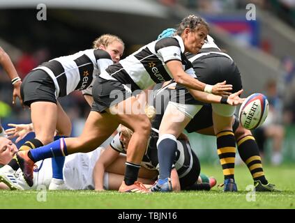 Le stade de Twickenham. Londres. UK. 2 juin 2019. Angleterre femmes v Babarians femmes. Kristina Sue (les barbares). 02/06/2019. Credit : Sport en images/Alamy Live News Banque D'Images