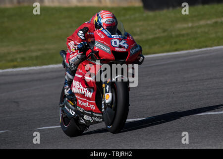 Mugello, en Italie. 2er juin 2019, le circuit du Mugello, Firenze, Florence, Italie, le MotoGP d'Italie, la Journée de la course;Andrea Dovizioso (Ducati) Winnow Mission : Action Crédit Plus Sport Images/Alamy Live News Banque D'Images