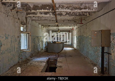 La base militaire Top Secret caché dans Chernobyl's:Pic Russe Banque D'Images