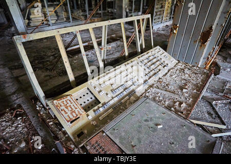 La base militaire Top Secret caché dans Chernobyl's:Pic Russe Banque D'Images