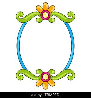 Cadre décoratif mexicain avec des tourbillons. Illustration de Vecteur