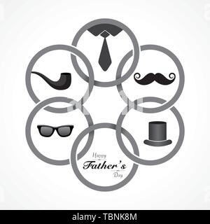 Illustration de l'heureux père d'accueil de jour pour le respect de nos parents Illustration de Vecteur