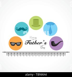 Illustration de l'heureux père d'accueil de jour pour le respect de nos parents Illustration de Vecteur