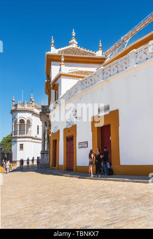 Real Maestranza de Séville plaza Toros de Séville en Andalousie, Espagne . Banque D'Images